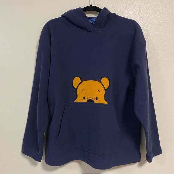 Disney Pooh Fleece Hoodie Pullover Sweater Size Medium - Picture 5 of 13
